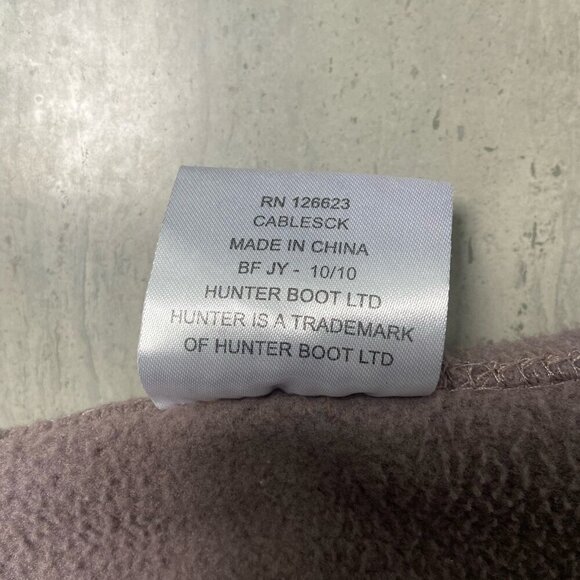 Hunter Tall Fleece & Cable Knit Cuff Rain Boot Socks Gray Size M/L - Picture 6 of 6